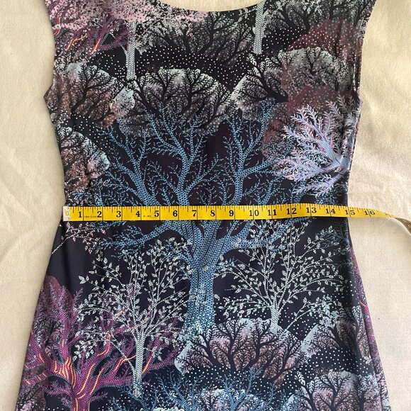Sharon London bodycon moody forest print dress, size medium - Picture 4 of 6